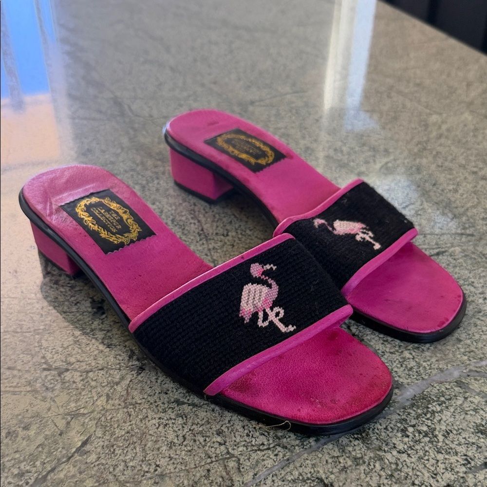 Elegant Pink Flamingo Women's Slide Sandals